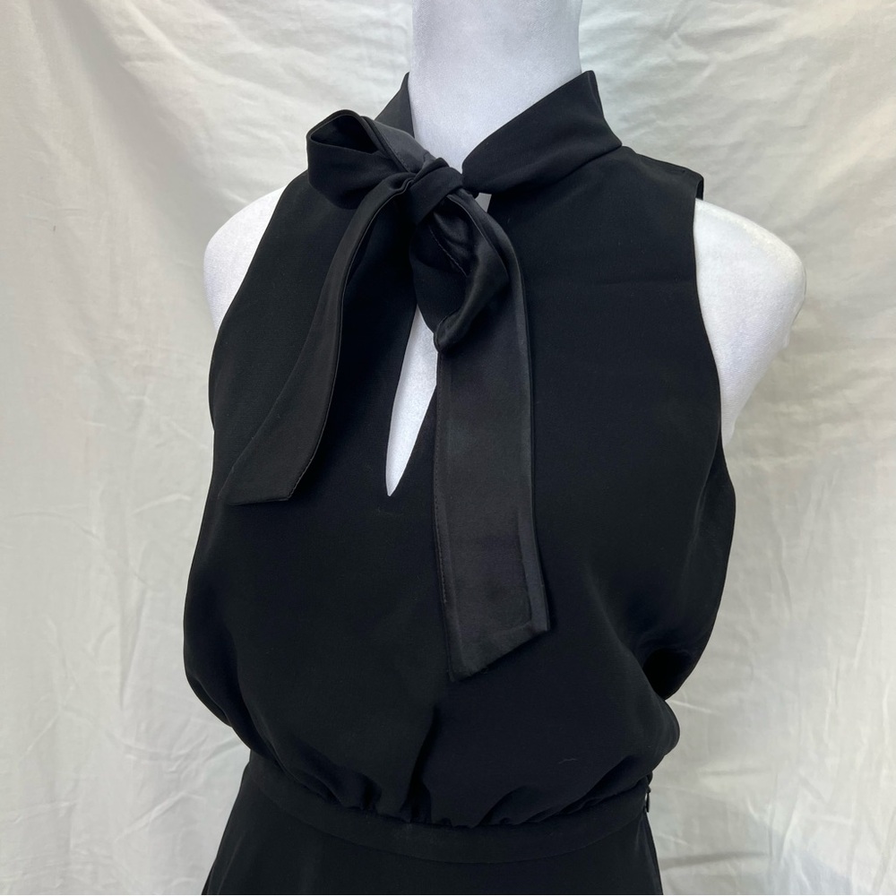 Elizabeth and James black sleeveless dress with tie in front. - Picture 3 of 12